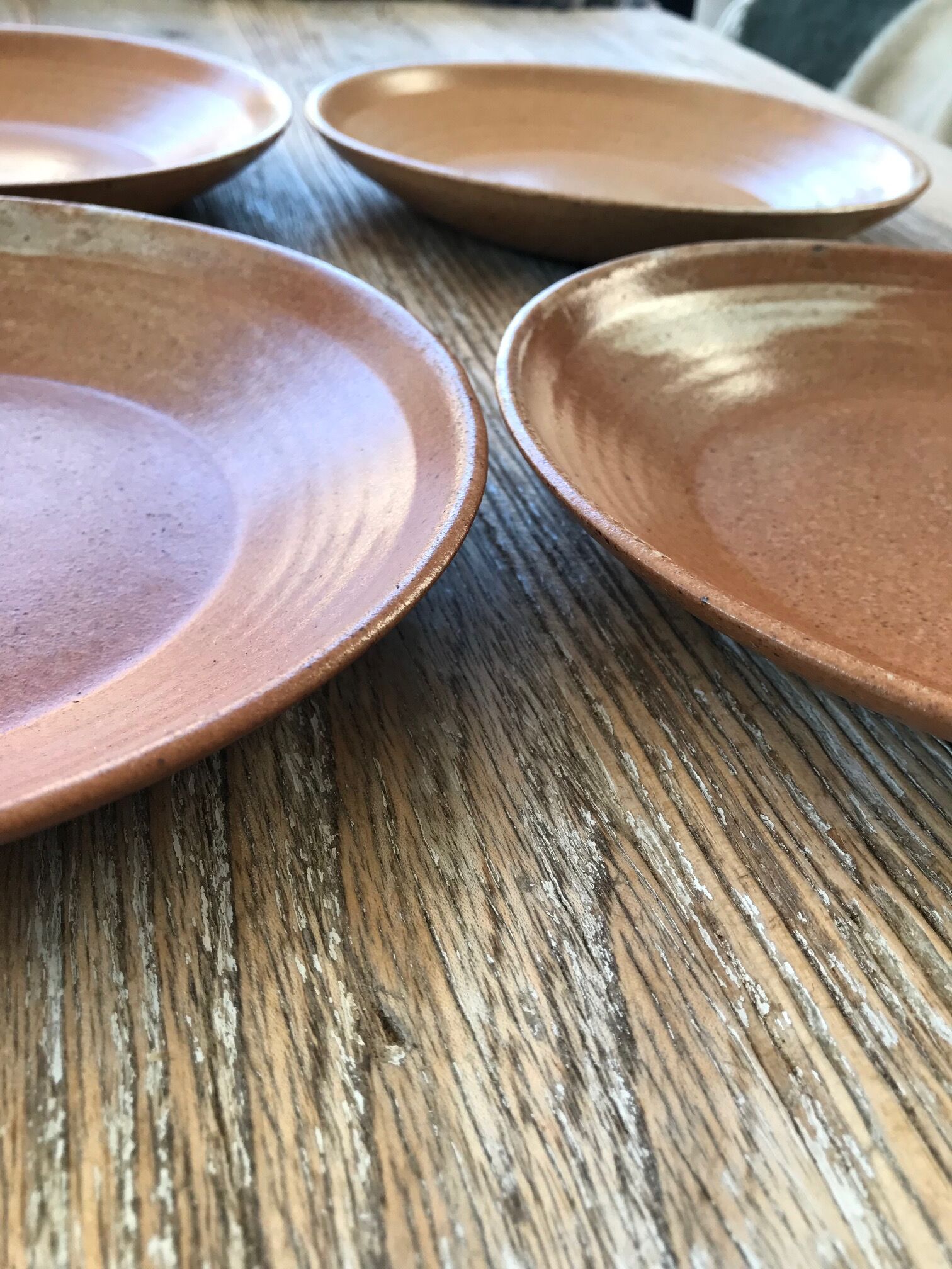 Set of 4 hollow sandstone plates