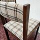 Ensemble de 4 chaises en bois et tweed 70'