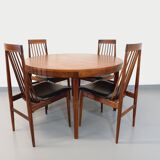 Set of 4 vintage Scandinavian style rosewood chairs from the 60s, by Ernst Martin Dettinger