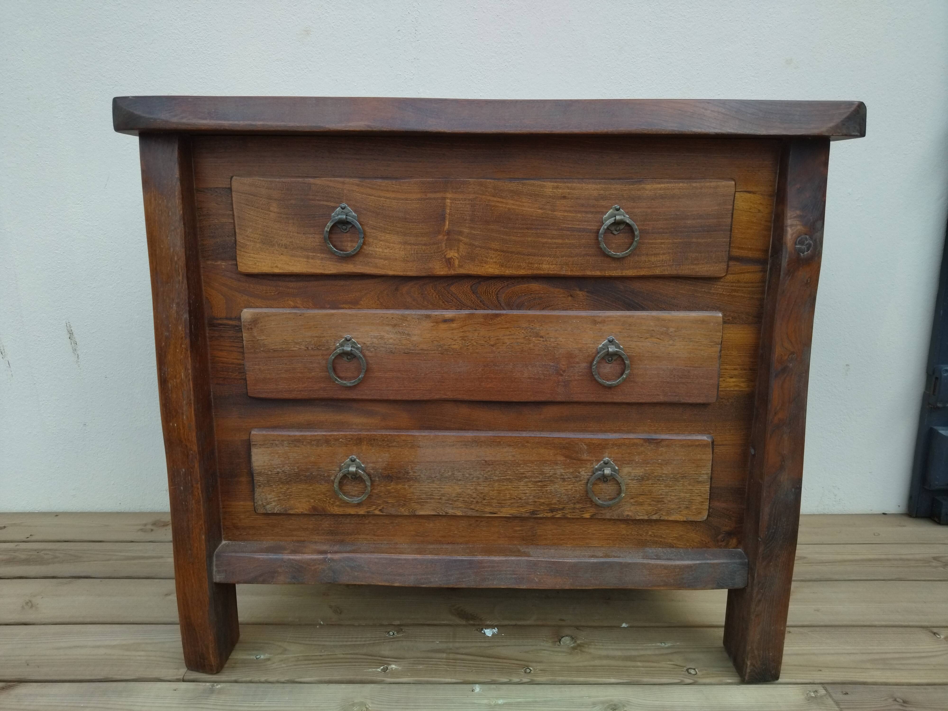 Brutalist Elm Chest of Drawers