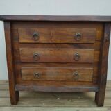 Brutalist Elm Chest of Drawers