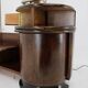 1930s art deco toilet cabinet with mirror in walnut, czechoslovakia