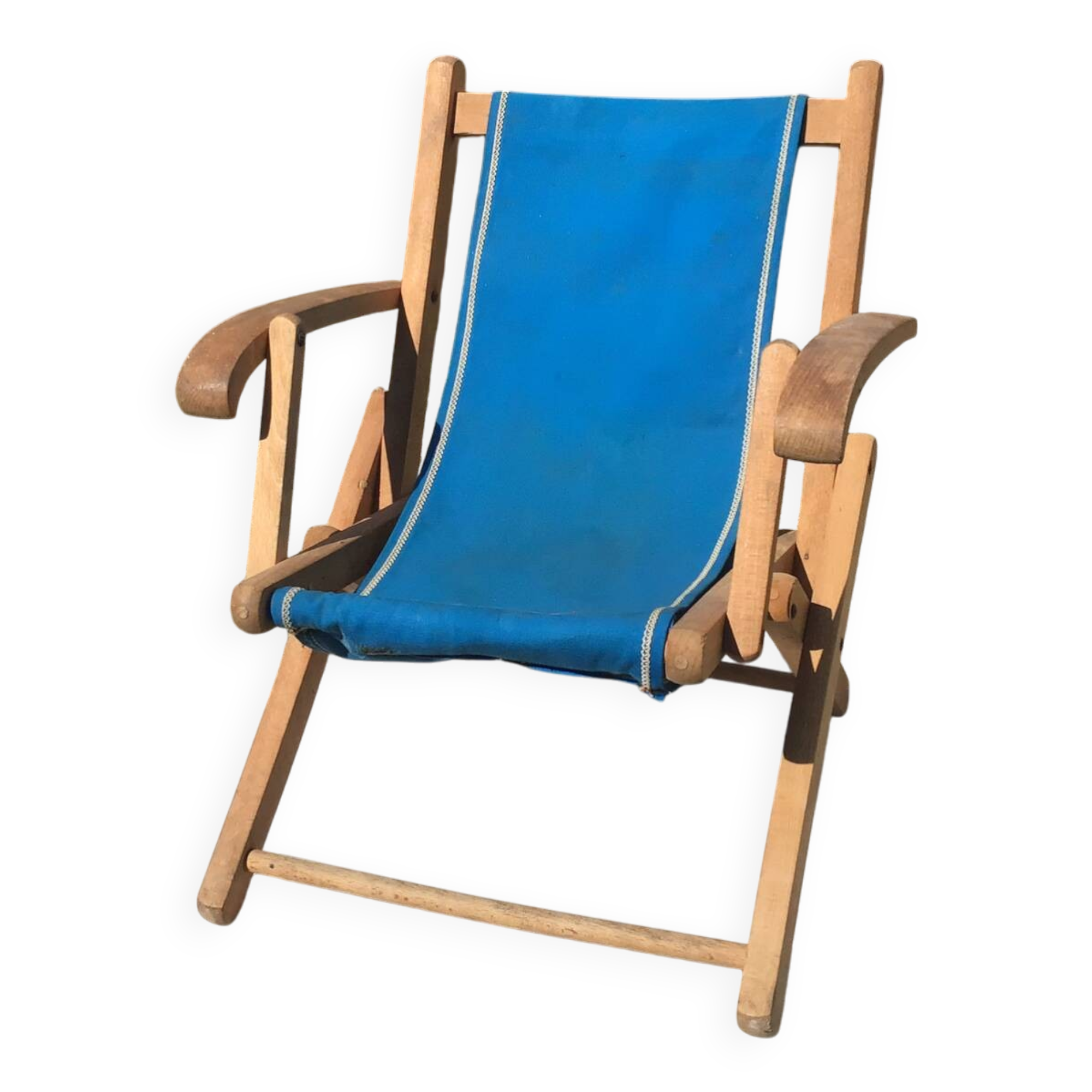 Small folding canvas children's armchair for beach camping