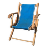Small folding canvas children's armchair for beach camping