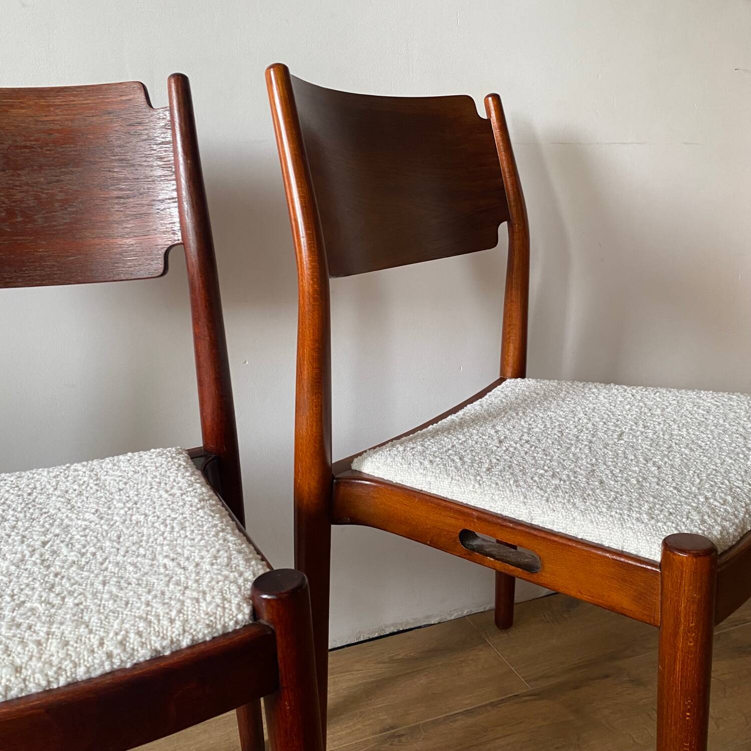 Scandinavian chairs with tulle seats