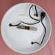 White ceiling light with 3 spotlights made in Italy, space age design