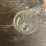 Pair of antique luminarc vases in moulded glass made in france vintage #d