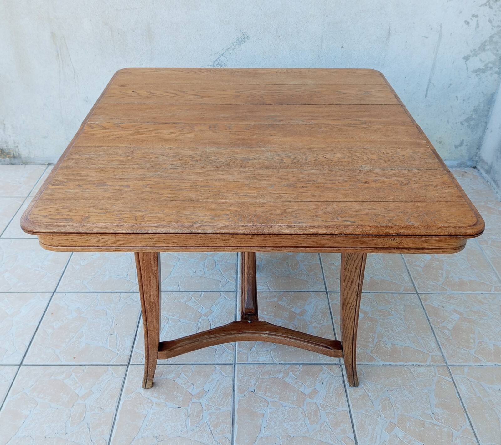 Vintage style Art Nouveau oak table