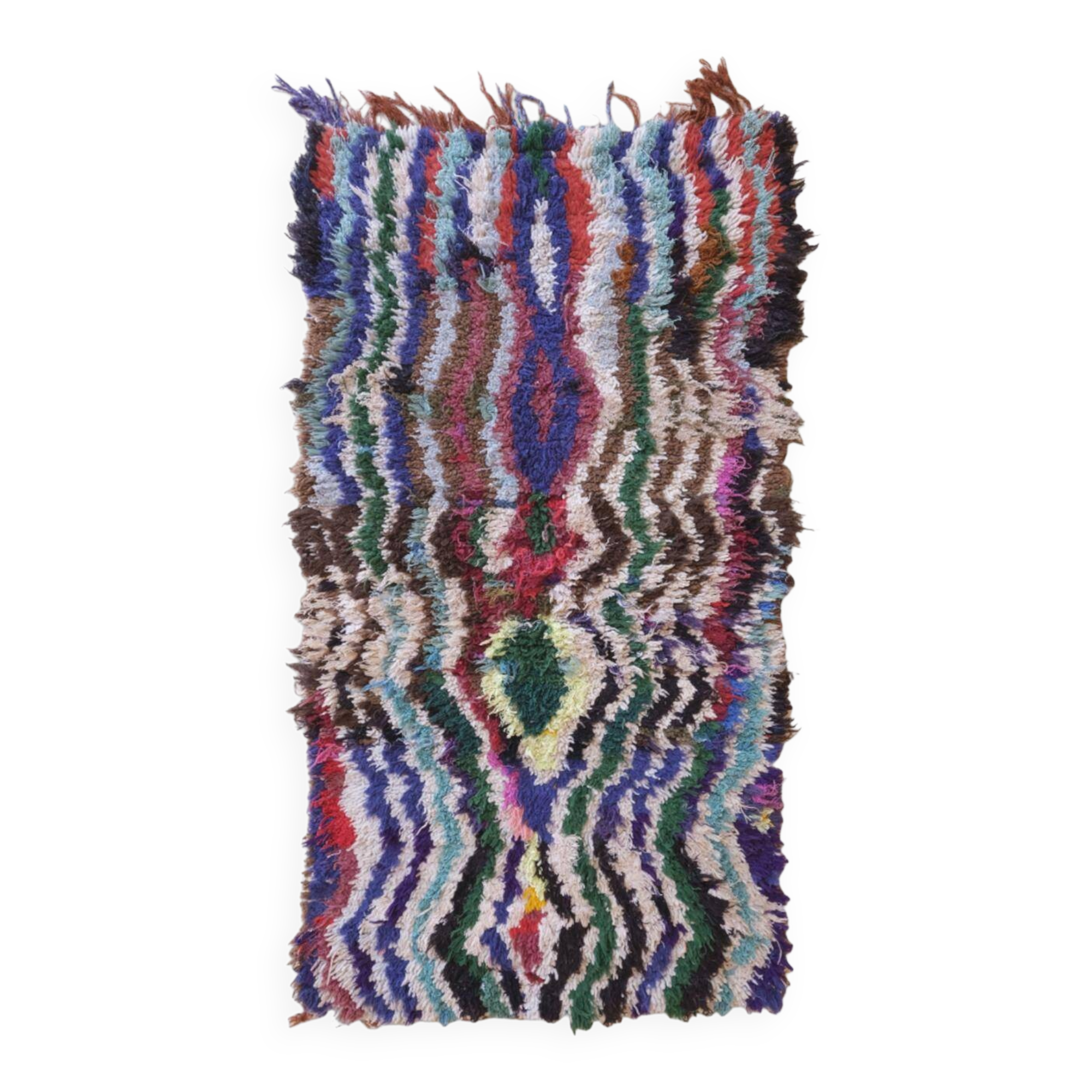 Azilal Vintage Colorful Rug - 168 x 91 cm