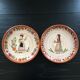Lot 2 plates decoration characters