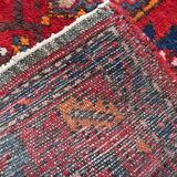 Handmade vintage Persian Hamadan rug 3.2' x 6.2' (100cm x 191cm) 1970s