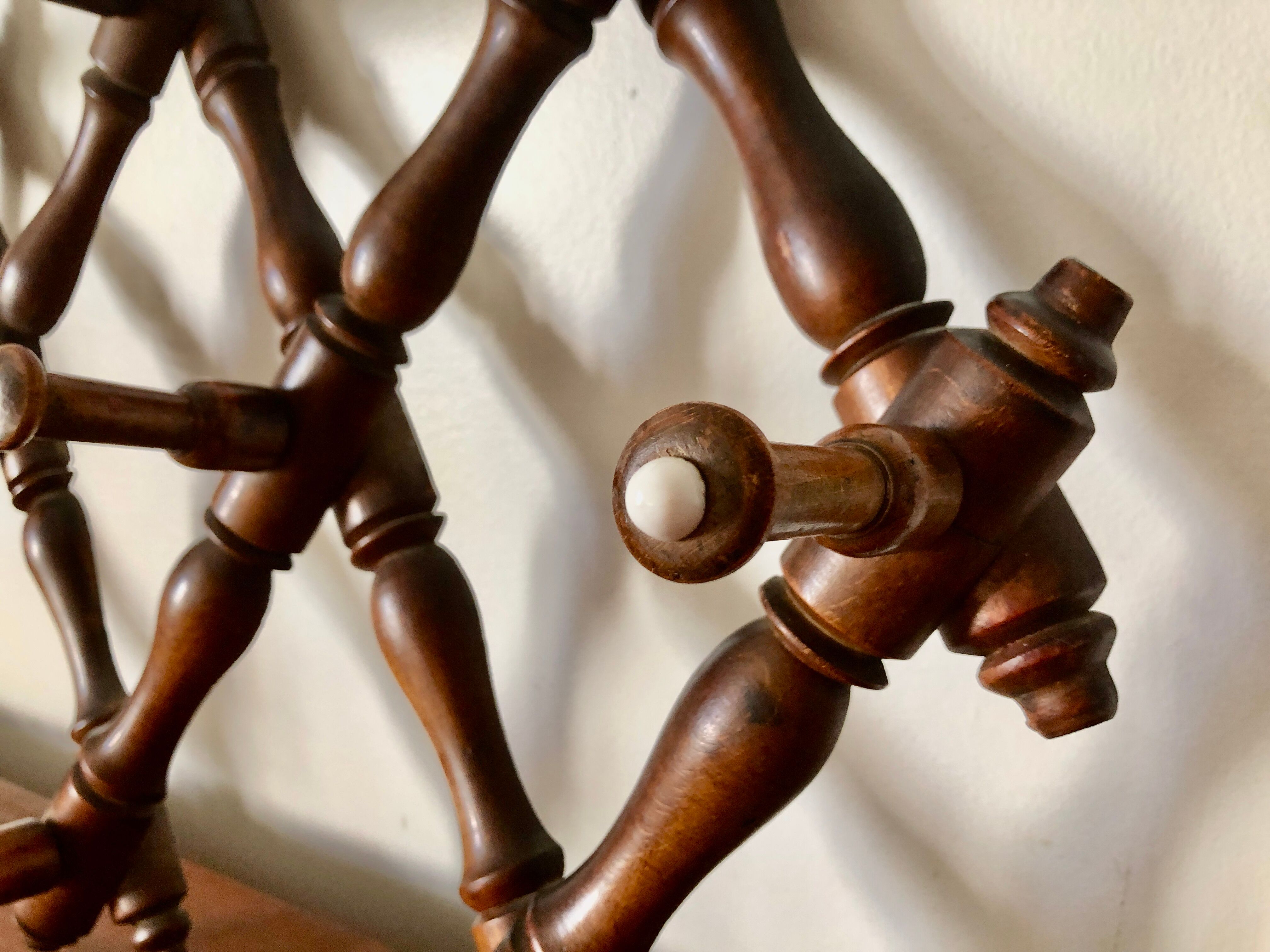 Folding wall coat rack XIXth