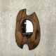 Vintage free-form mirror in solid wood