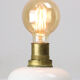 Mid-century Italian Brass & Opaline Table Lamp