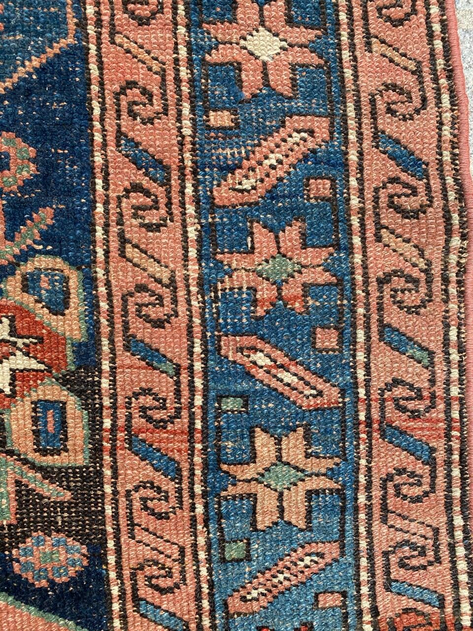Pretty old Persian tribal Kurdish carpet 124x268 cm