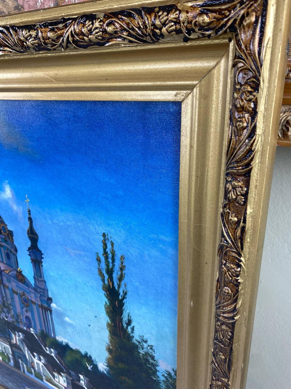 Painting St Andrew's Church in kyiv