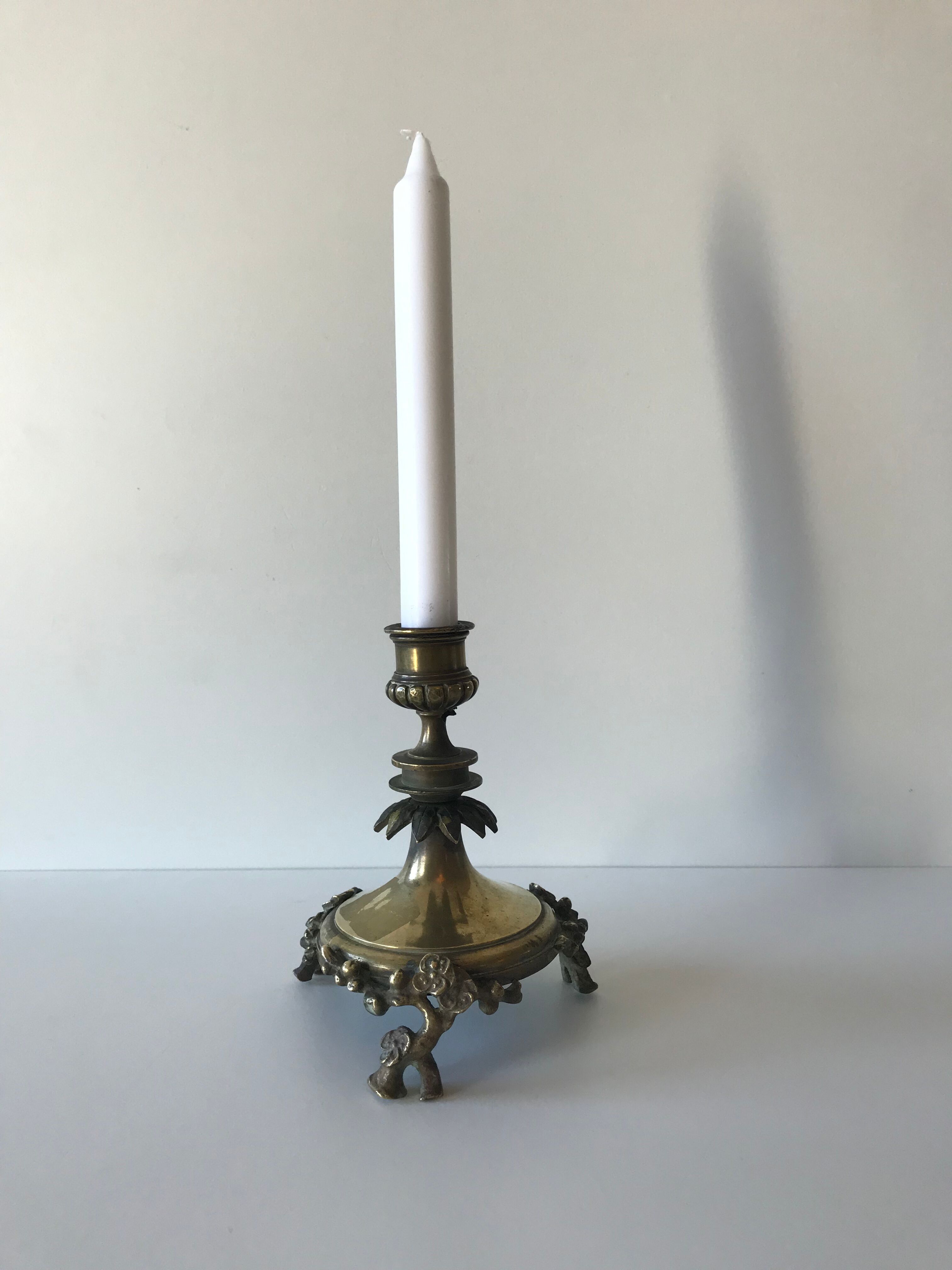 Old bronze candleholder