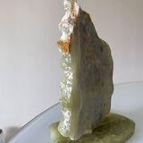 Sculpture  Visage Indien en Onyx Vert