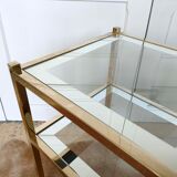 Golden sofa tip and mirror glass