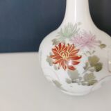 Vase soliflore Japanese porcelain decoration flowers and hand-painted bird
