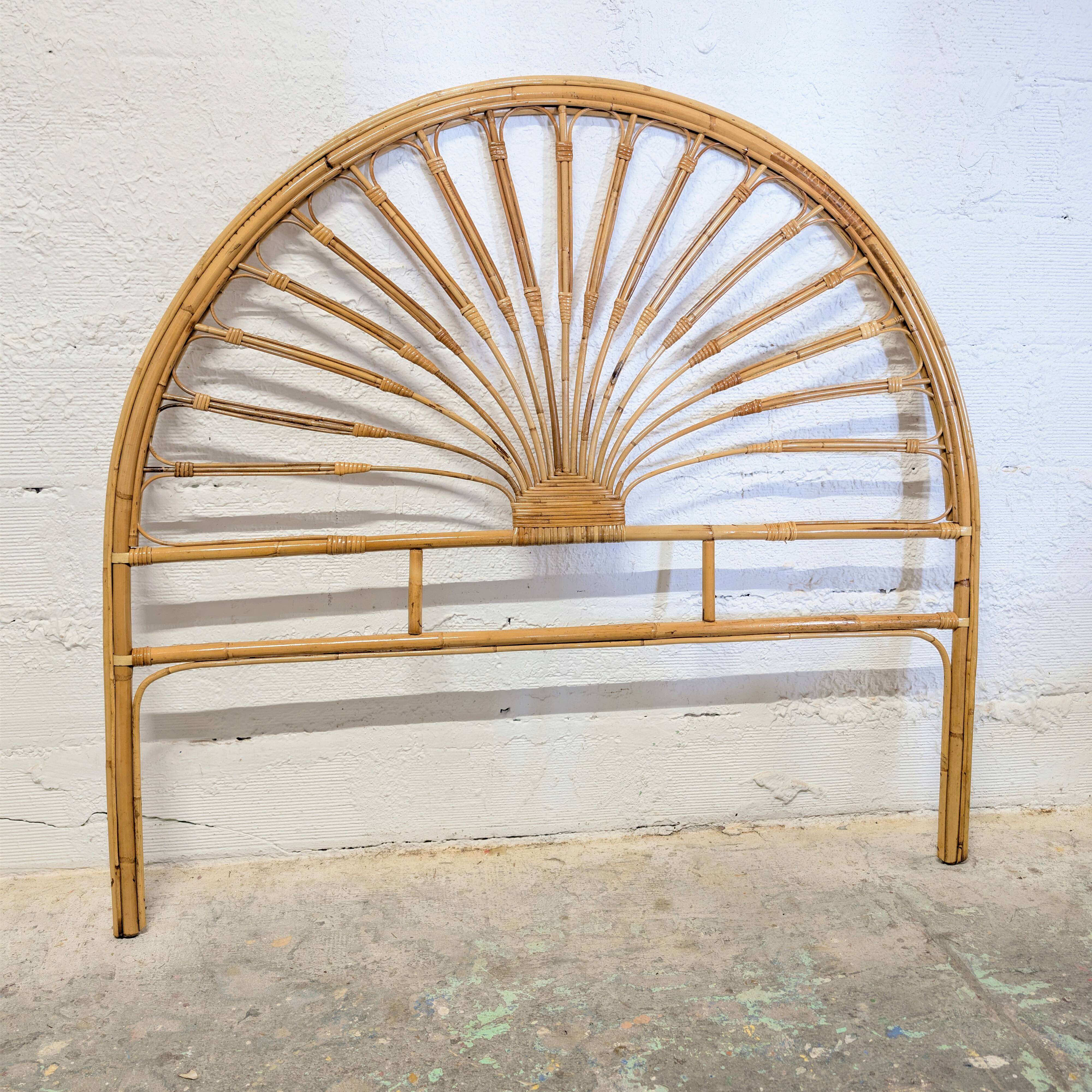 70s rattan headboard