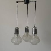 Cascade lamp with 3 glass and chrome shades by WILA, 1960s, Germany