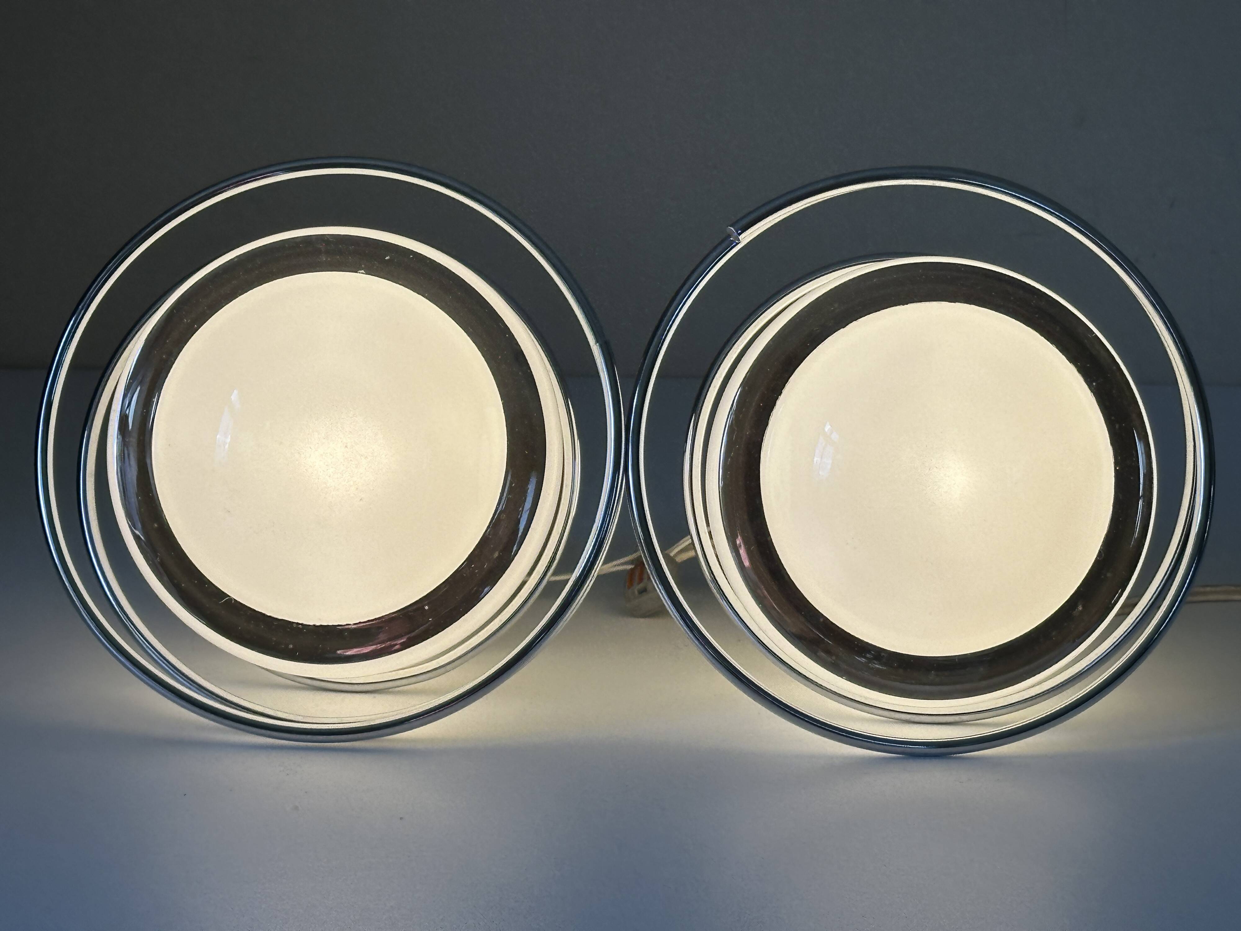 Pair of space age wall lights by Delmas from the 70s
