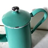 Vintage coffee maker in enamelled sheet metal