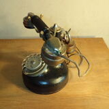 Old Bakelite column and metal phone