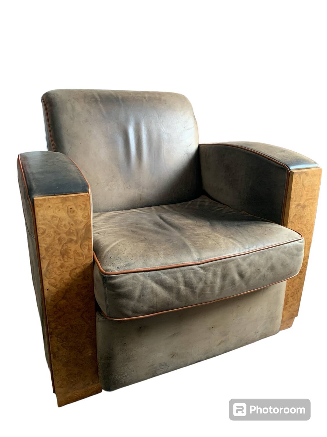 Massot leather club chair
