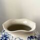 White and blue ceramic vase