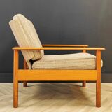 Mid century vintage armchair with footrest