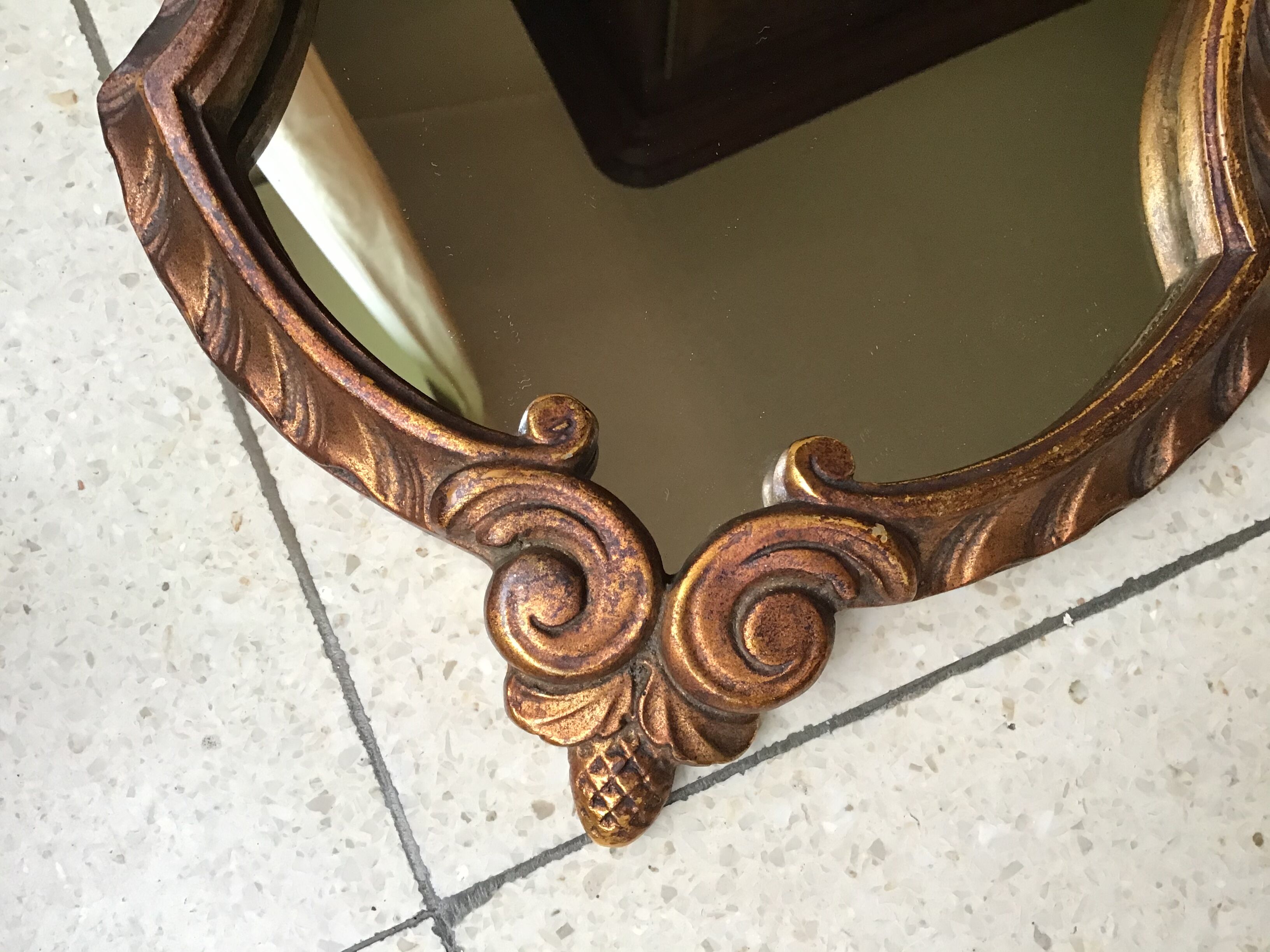 Old baroque rock mirror.