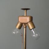 Lampadaire en laiton, Hollywood Regency des années 1970