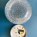 Plafonnier rond en verre ciselé