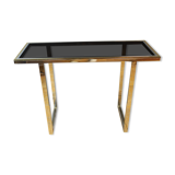 Chrome and gilded console by Romeo Riga around 1970