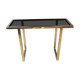 Chrome and gilded console by Romeo Riga around 1970