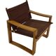 Vintage Børge Jensen Safari Chair Pinewood Denmark 1970s