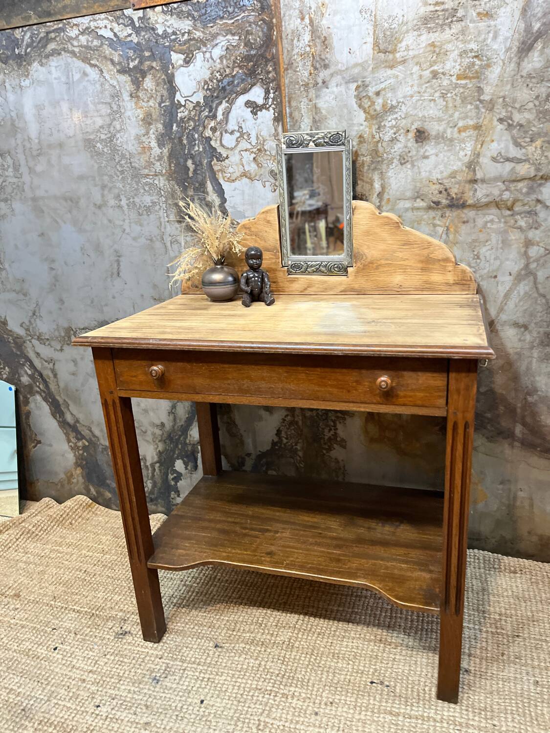 Antique oak dressing table