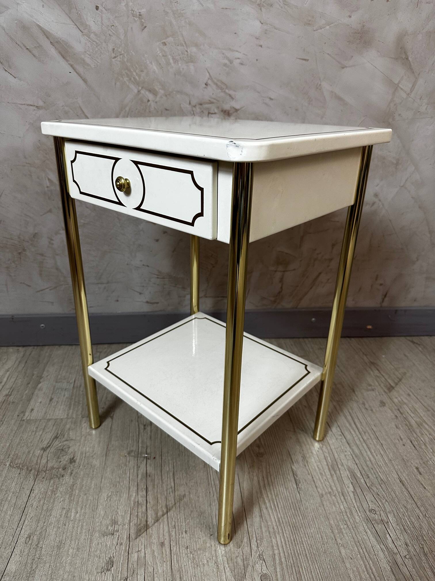 Metal bedside table