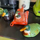 Set of 3 birds signed Michel Caugant