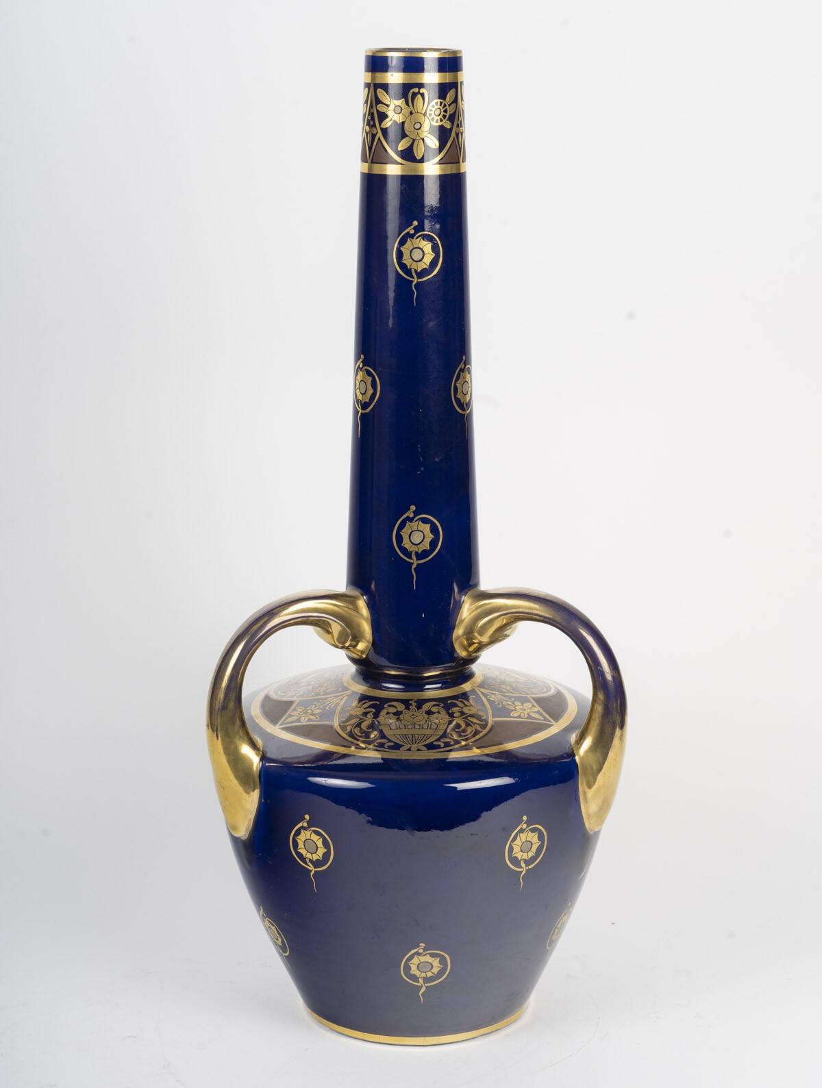Large porcelain vase by Jaget - Pinon