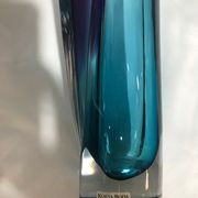 Kosta boda vase in purple glass blue green and transparent