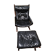 Leather armchair & ottoman by Ingmar Relling 1960