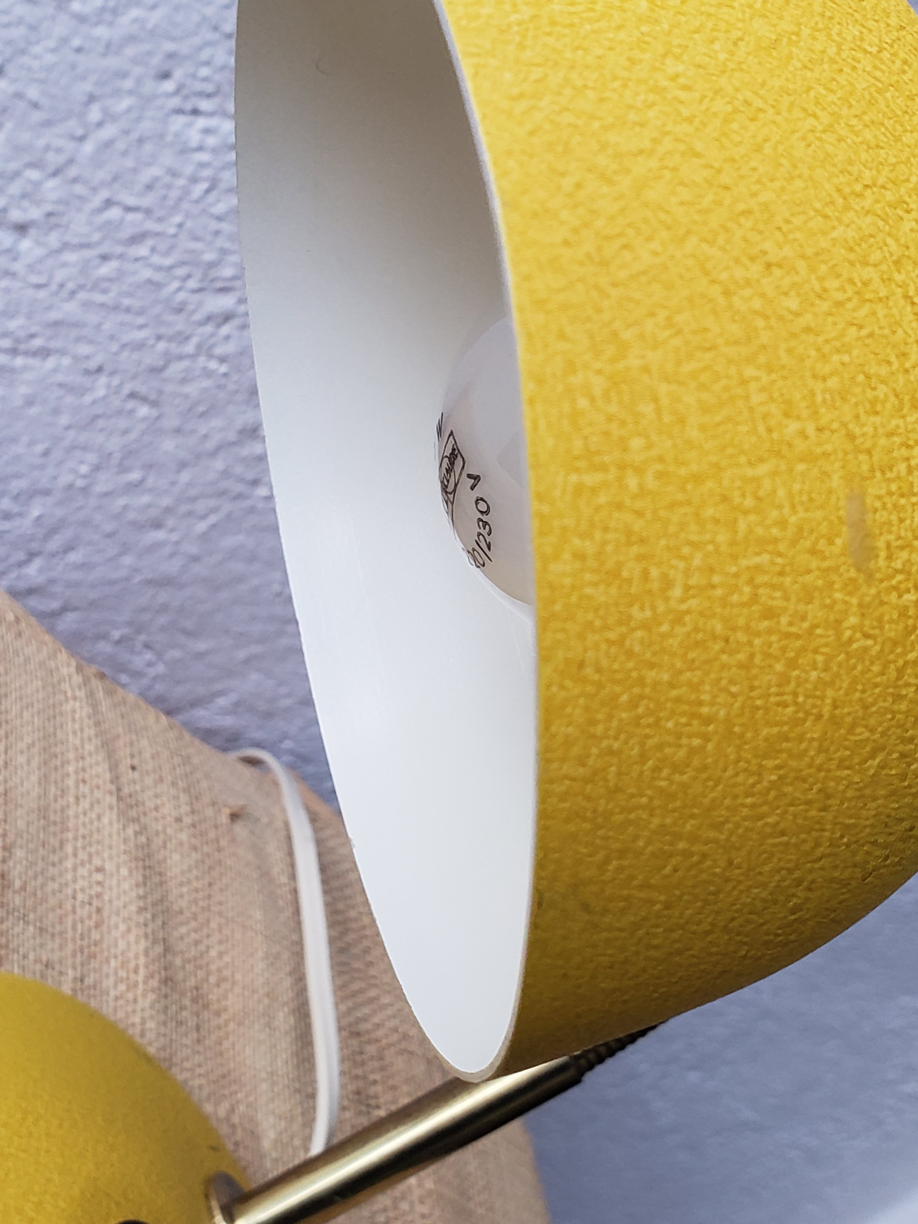 60s yellow desk lamp