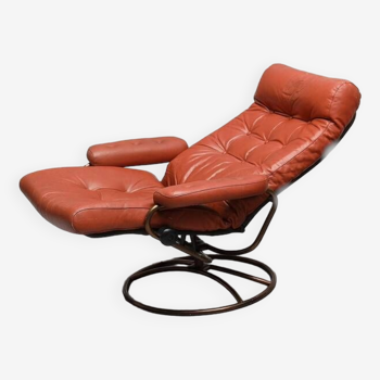 Fauteuil anti stress cuir 1960 norvege