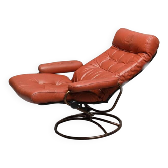 Fauteuil anti stress cuir 1960 norvege