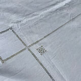 Embroidered linen tablecloth