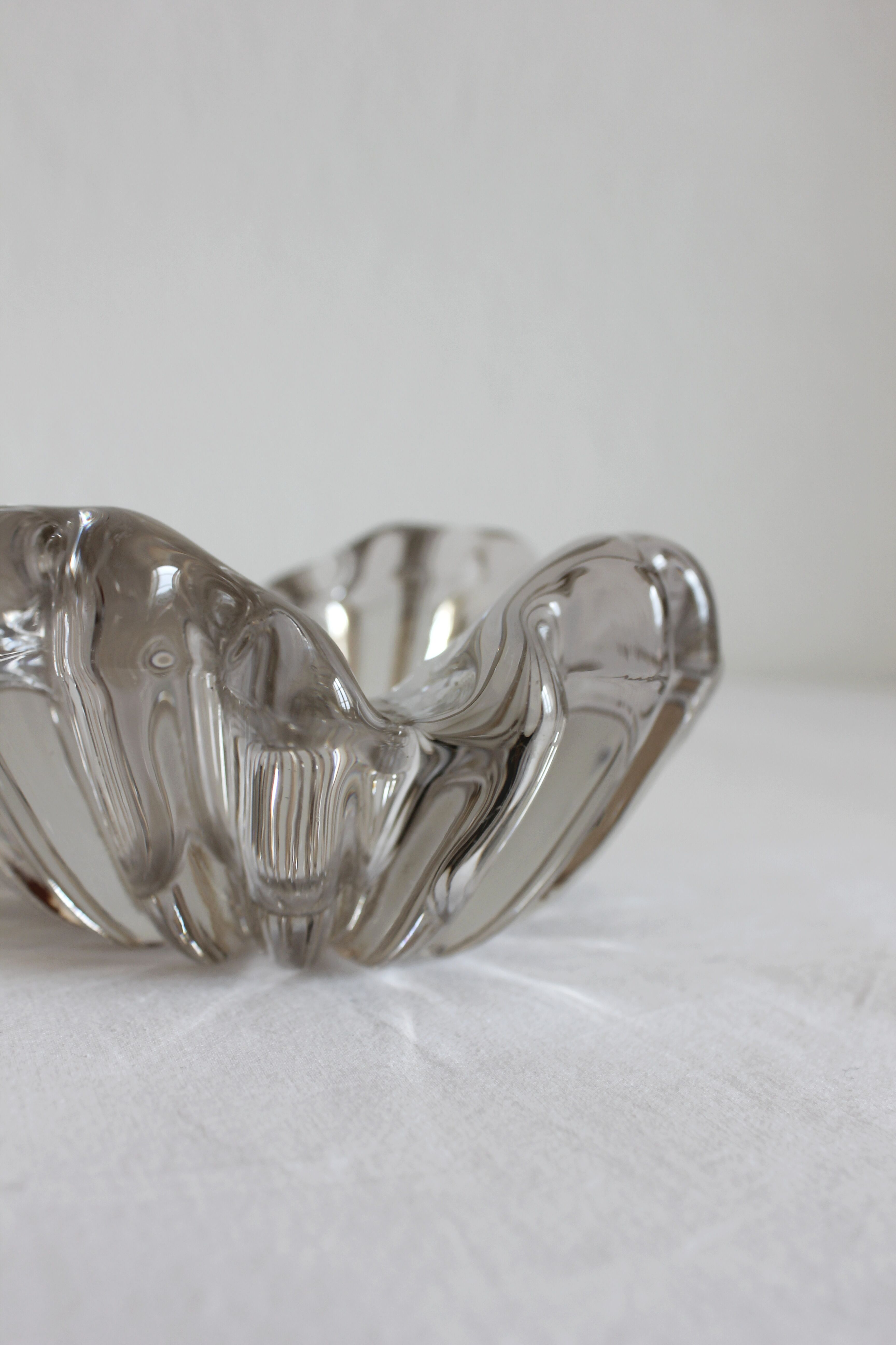 Vintage crystal ashtray 70s
