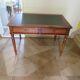 minister's desk - 2 drawers - solid wood - faux leather writing pad - Louis Philippe